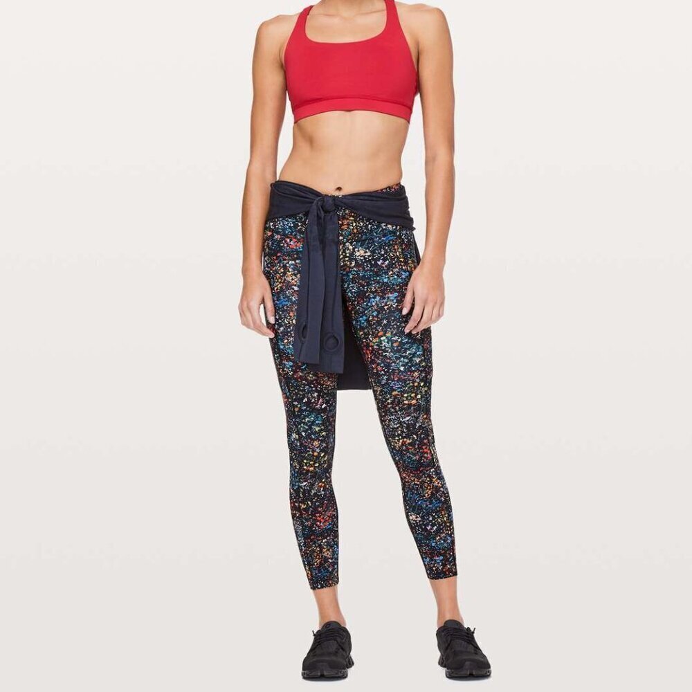 Lululemon Fast & Free 7/8 Tight II *Nulux 25" Flowerescent Multi- Size 4